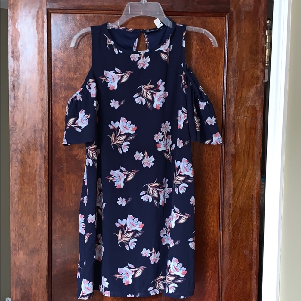 Open Shoulder Floral Dress